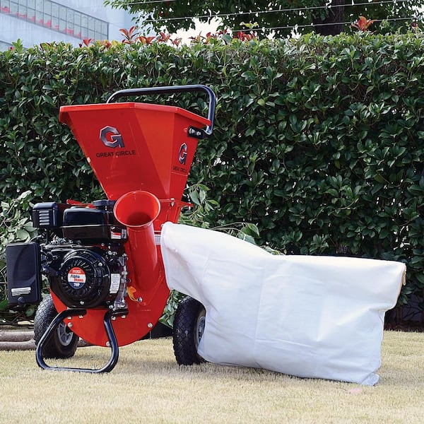 GreatCircleUSA 3 in. Max Wood Diameter Capacity Gas Powered Wood Chipper w/Shredder Mulcher, 3 in 1 Multi-Function