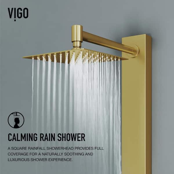 VIGO Orchid 39 in. H x 4 in. W 2-Jet Shower Panel System with