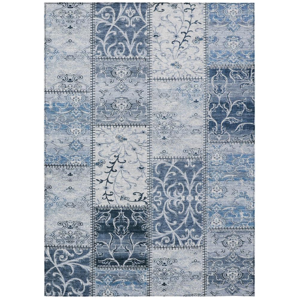 Addison Rugs Chantille ACN566 Denim 9 ft. x 12 ft. Machine Washable ...