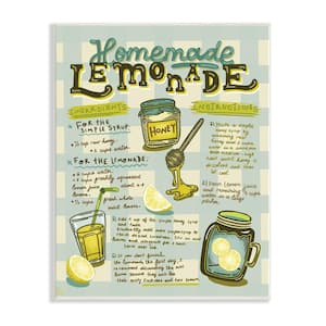 Homemade Lemonade Vintage Drink Recipe By Andrea Jasid Grassi Unframed Print Abstract Wall Art 13 in. x 19 in.