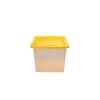 HDX 27 Gal. Tough Storage Tote in Clear with Red Lid 206334 - The