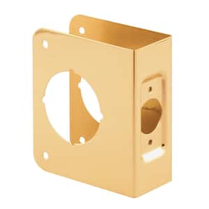 Lock and Door Reinforcer, 2-1/8 in. x 2-3/4 in. x 1-3/4 in., Brass