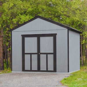 Do-it Yourself Astoria 12 ft. x 16 ft. Wood Storage Shed with Smartside designed for Existing Cement Pad (192 sq. ft.)
