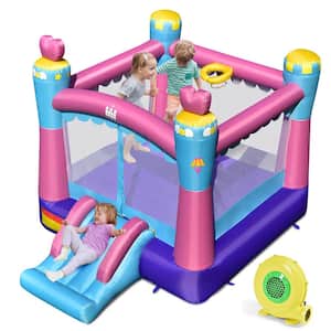 Inflatable Bounce House 3-in-1 Princess Theme Inflatable Castle w/480W Blower