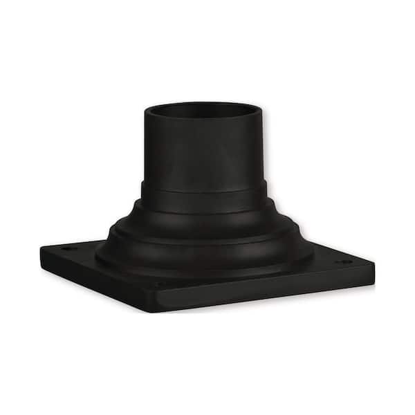 Sunbury Textured Black Cast Aluminum Outdoor Pier Mount Base with Standard Fitter Diameter