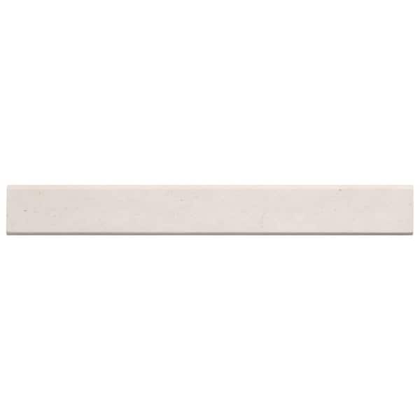 Vanilla Warm White 1.5 in. x 12 in. Polished Marble Pencil Floor and Wall Tile (0.13 Sq. Ft. / Each)