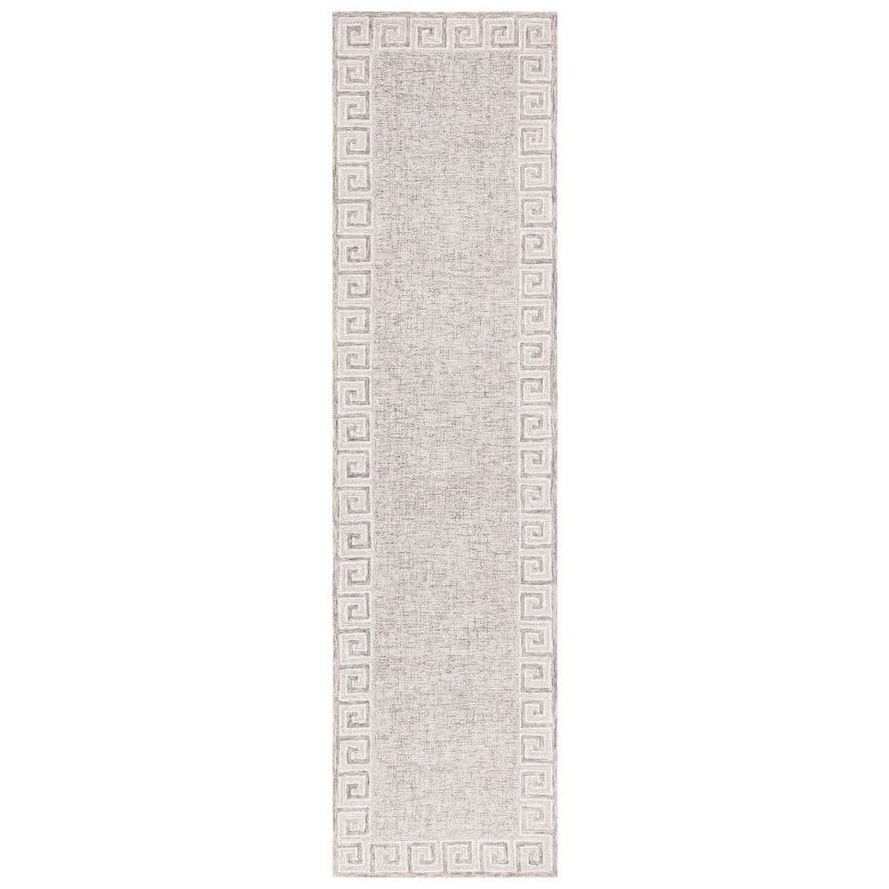 Ebony 2 ft. x 9 ft. Dark Gray/Ivory Aztec Border Runner Rug price history on PriceWatchPro