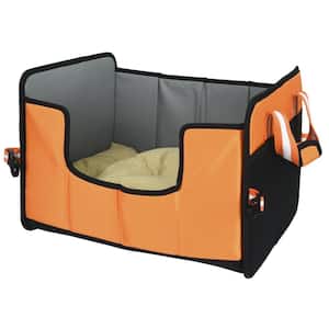 Large Orange Travel-Nest Folding Travel Cat and Dog Bed