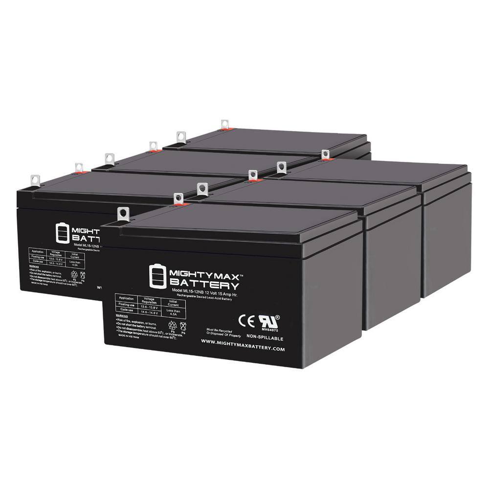 ML15-12NB 12-Volt 15AH Replacement Battery Compatible with Pride Mobility Go Chair - 6 Pack price history on PriceWatchPro