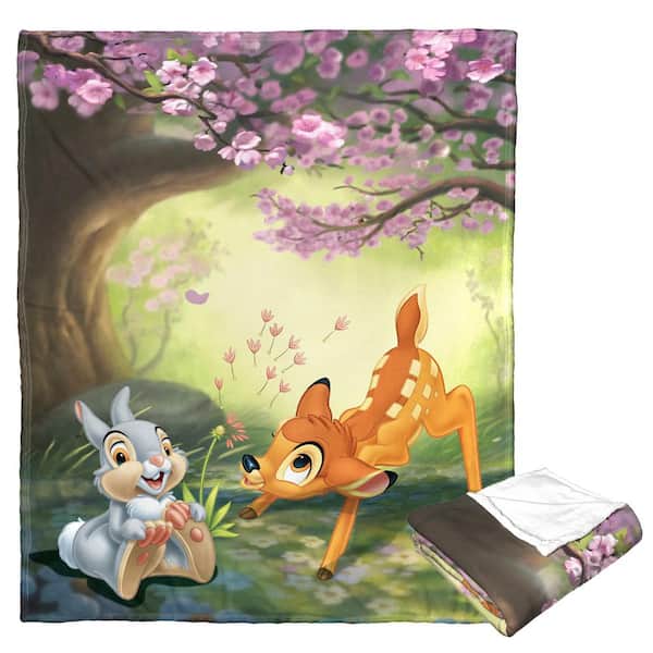 THE NORTHWEST GROUP Bambi 80th Celebration Forest Buddies Silk Touch Multi-Colored Throw Blanket