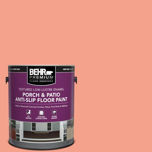 1 gal. #HDC-MD-18 Peach Mimosa Textured Low-Lustre Enamel Interior/Exterior Porch and Patio Anti-Slip Floor Paint