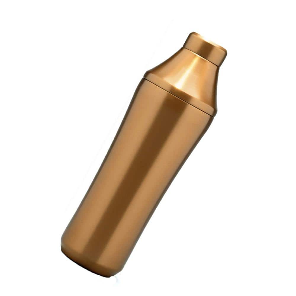 Crafted Perfection 28 oz. Brushed Copper Stainless Steel 1-Piece Cocktail S