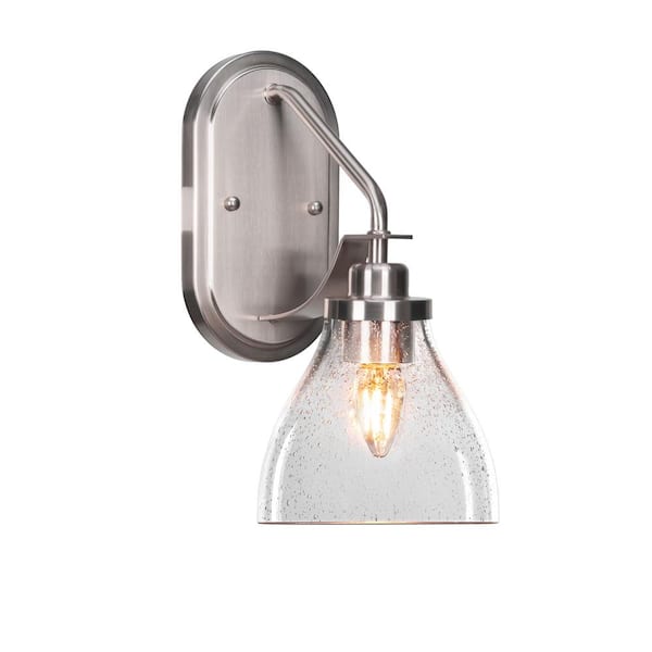 Unbranded Monroe 1-Light Brushed Nickel Wall Sconce