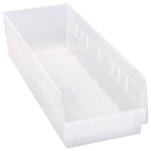 Store-More Shelf 6 in. 20-Qt. Storage Tote in Clear (6-Pack)