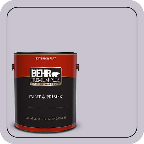 BEHR PREMIUM PLUS 1 gal. #N560-1 Posture and Pose Flat Exterior Paint & Primer