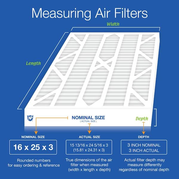 16x25x3 air filter home depot discount