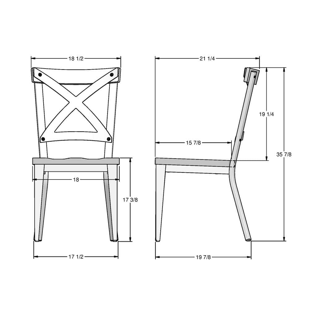 Gray Metal Cross Back High Dining Chair