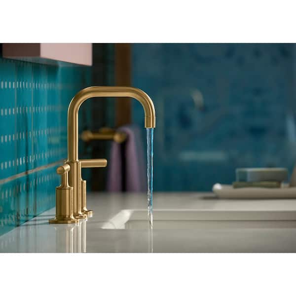 Kohler K-14427-BGD Purist Wall-Mount Non-Diverter Bath Spout, 90-Degrees, Vibrant  Moderne Brushed Gold