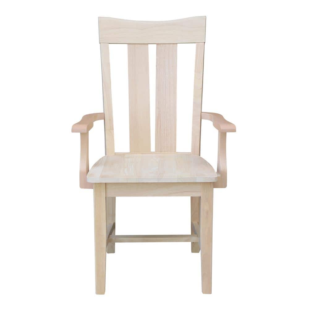 Eco-Friendly Beige Parawood Traditional Arm Chair