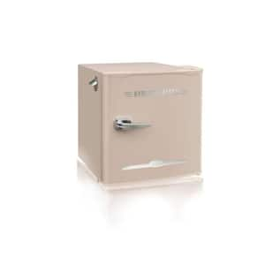 19.69 in. Wide 1.6 cu. ft. Retro Mini Refrigerator in Off-White (Coral)