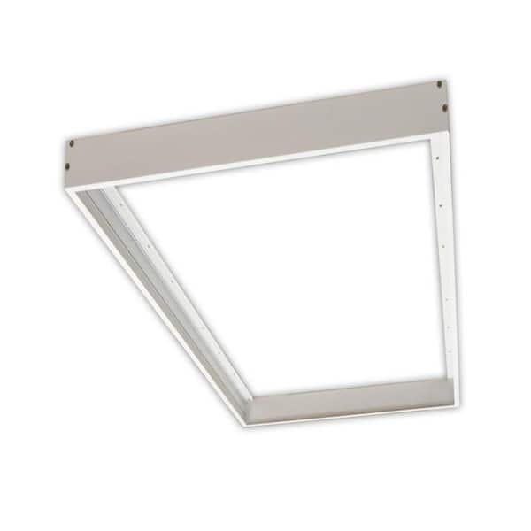 Worldwide Lighting 1 ft. x 4 ft. 32-Watt Flat Panel LED White Surface Mounting Frame Kit
