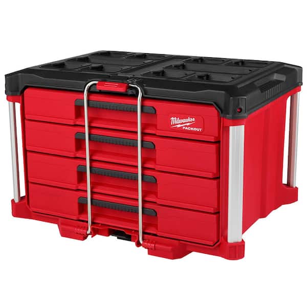 Milwaukee PACKOUT 22 in. Modular 4-Drawer Tool Box with Metal Reinforced  Corners and 50 lbs. Capacity 48-22-8444 - The Home Depot