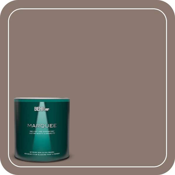 BEHR MARQUEE 1 qt. #PPF-41 Cedar Plank Semi-Gloss Enamel Interior Paint & Primer
