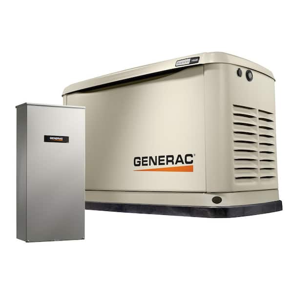 Generac Guardian 14,000-Watt Air-Cooled Whole House Generator with Wi-Fi and 200-Amp Transfer Switch