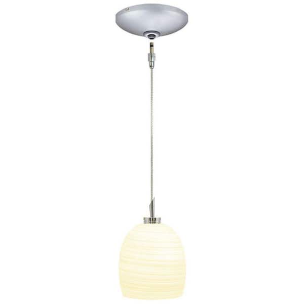 JESCO Lighting Low Voltage Quick Adapt 4-3/4 in. x 103-1/8 in. White Pendant and Canopy Kit