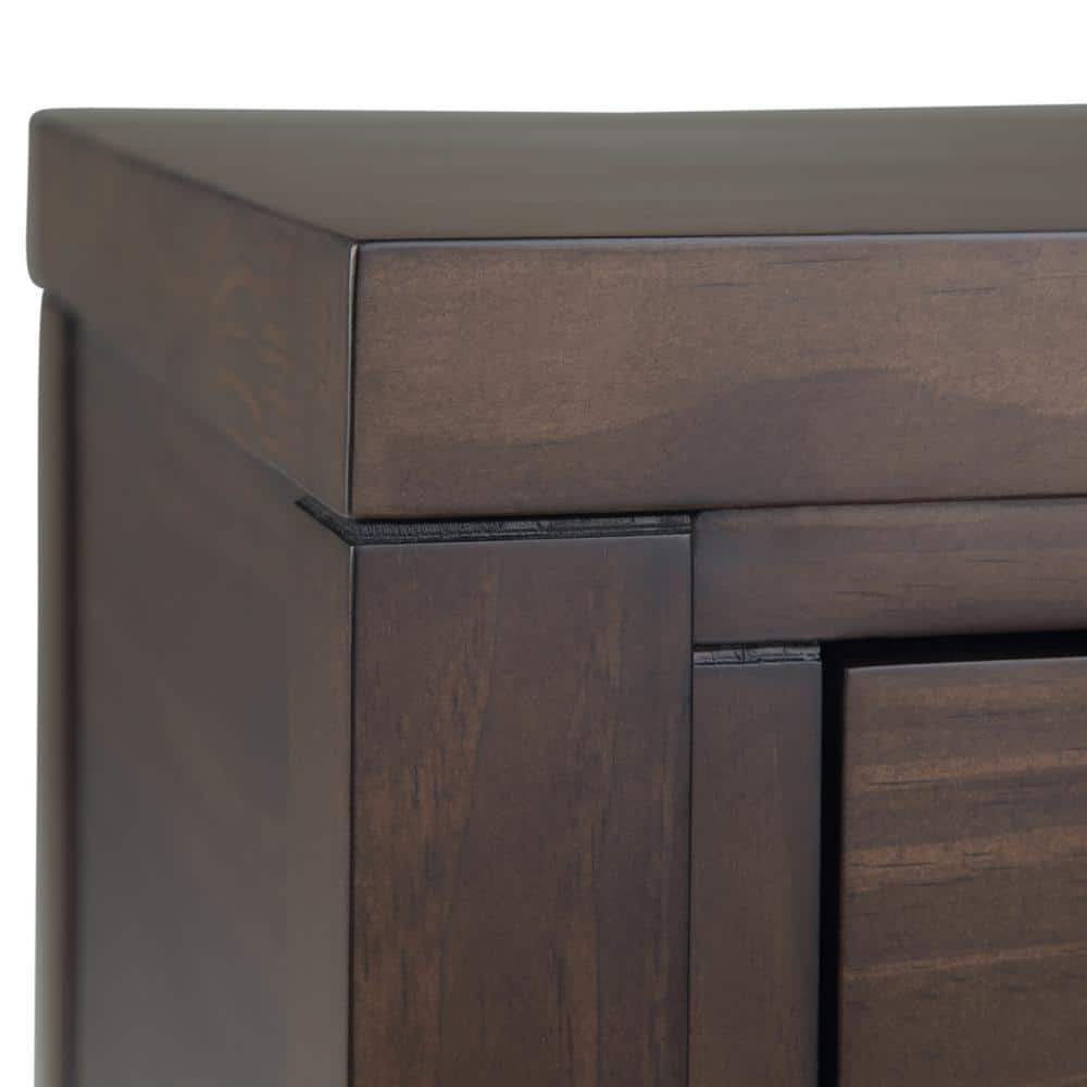 Hollander Warm Walnut Solid Wood Wide Console with Storage