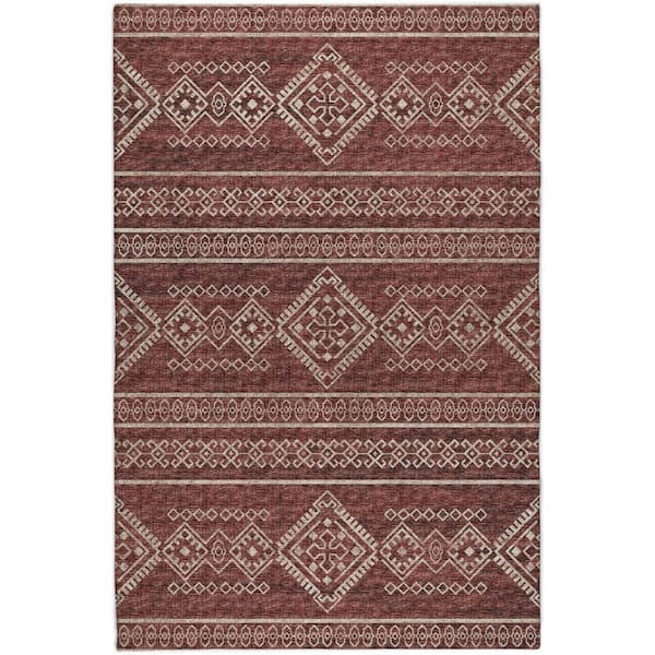 Dream Shag Premium Machine Washable Abstract ADS120 Canyon 9 ft. x 12 ft. Area Rug