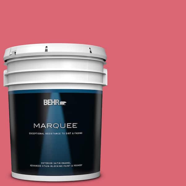BEHR MARQUEE 5 gal. #P150-5 Kiss and Tell Satin Enamel Exterior Paint & Primer
