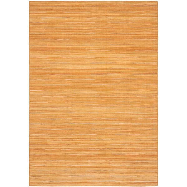Nourison Interweave Orange 6 ft. x 9 ft. Solid Ombre Geometric Modern Area Rug