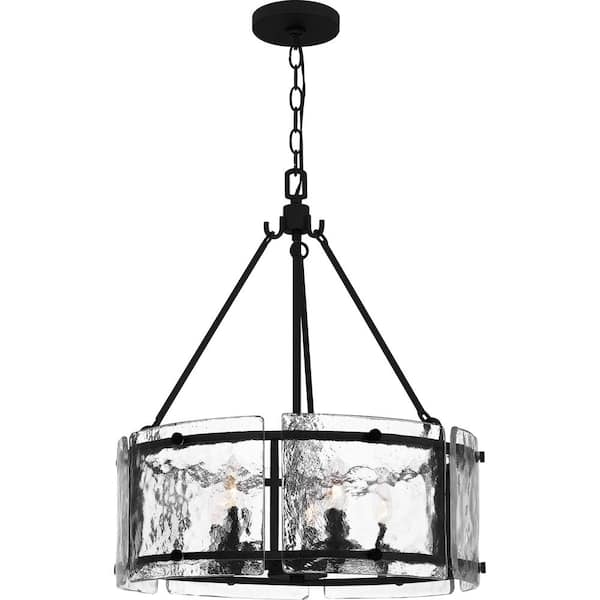 Fortress 5-Light Earth Black Shaded Pendant