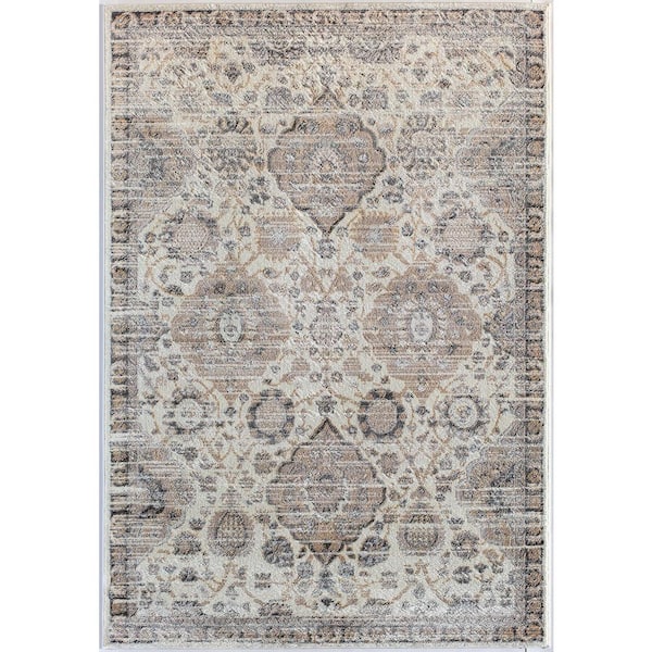 Rugs America Lennox Sugar Cookie Beige 7 ft. x 9 ft. Area Rug