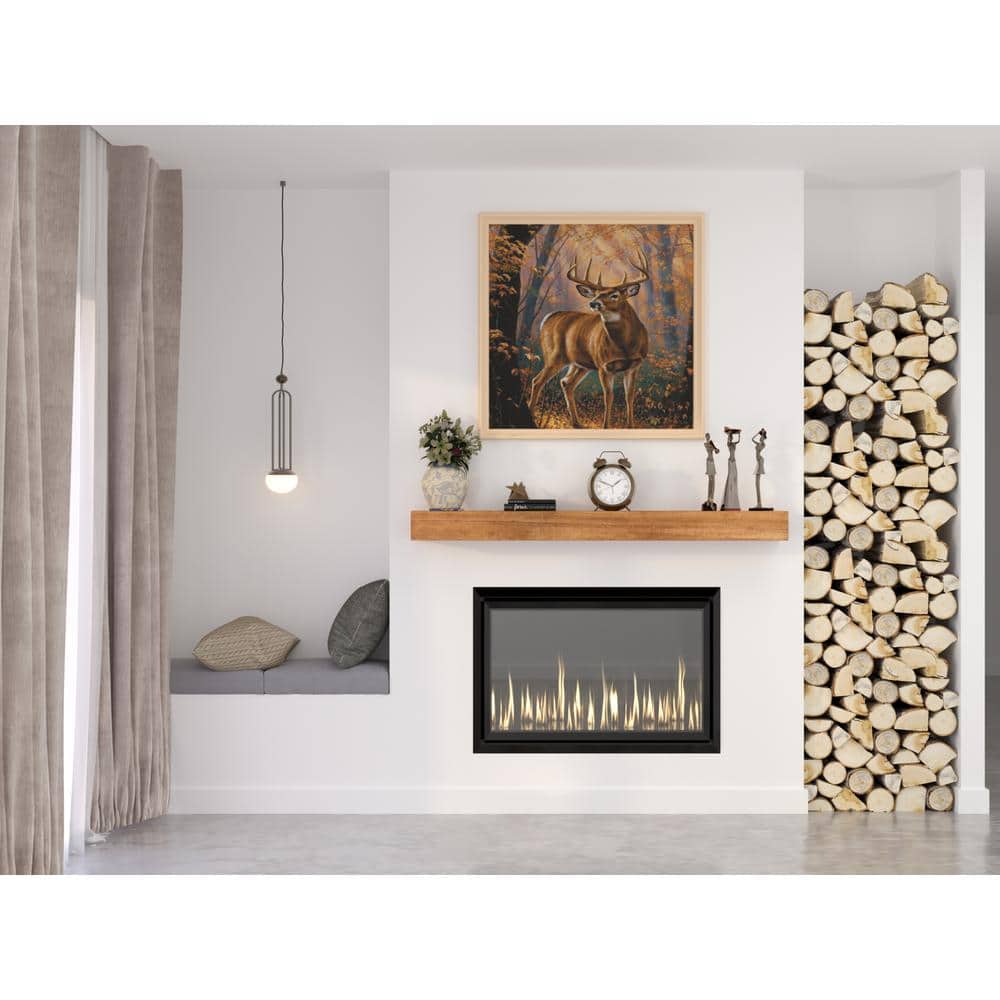 Unfinished Natural Wood Fireplace Mantel Shelf, 36" x 6.25"