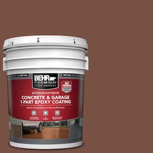 5 gal. #S190-7 Toasted Pecan Self-Priming 1-Part Epoxy Satin Interior/Exterior Concrete and Garage Floor Paint