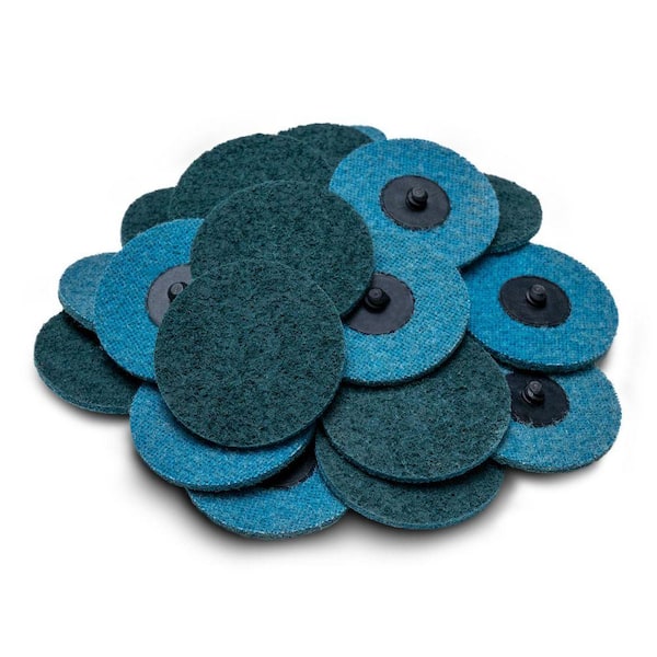 3 in. 180 Grit Aluminum Oxide Sanding Discs for Die Grinder and Power Drill, Quick Change Type R Discs (25-Pack)