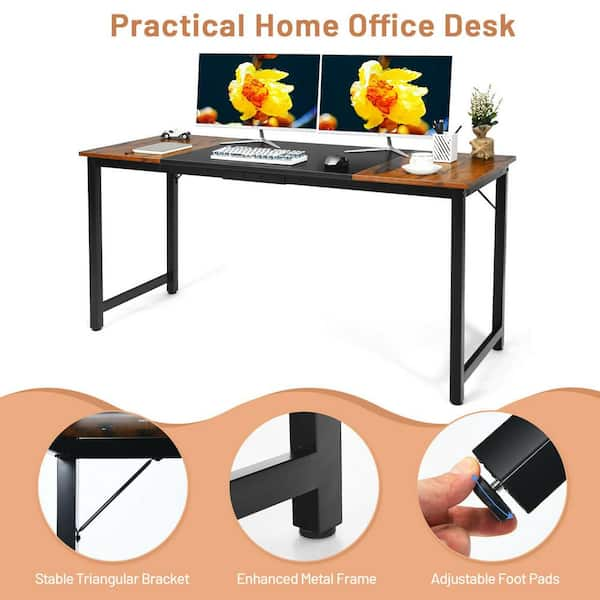 Folding Computer Desk Study Desk Writing Table Home Office Boston