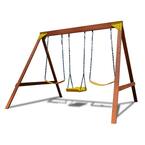 SPORTSPOWER Live Oak Metal Swing and Slide Set MSC-3788-BM - The Home Depot