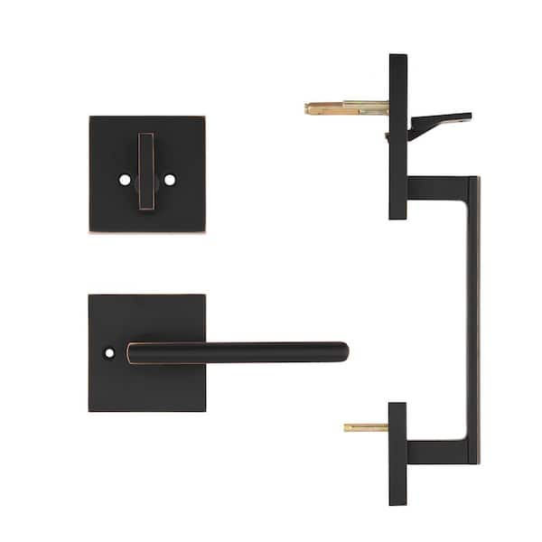 eModernDecor CozyBlock Arch Lever, Oil Rubbed Bronze Double Door