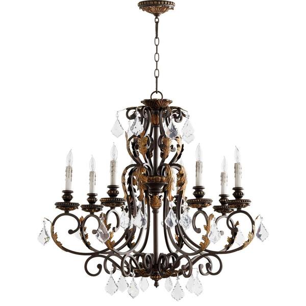 Quorum INTERNATIONAL Rio Salado 8-Light Toasted Sienna Chandelier 6157 ...