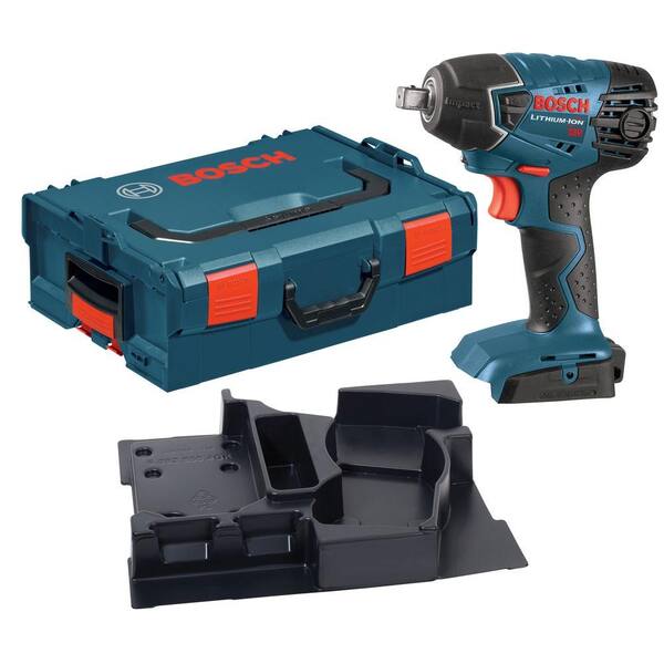 Bosch 18 Volt Cordless Electric 1/2 in. Square Drive Impact Wrench Kit with L-Boxx Hard Case (Tool-Only)