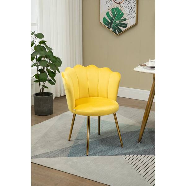 Mustard best sale shell chair