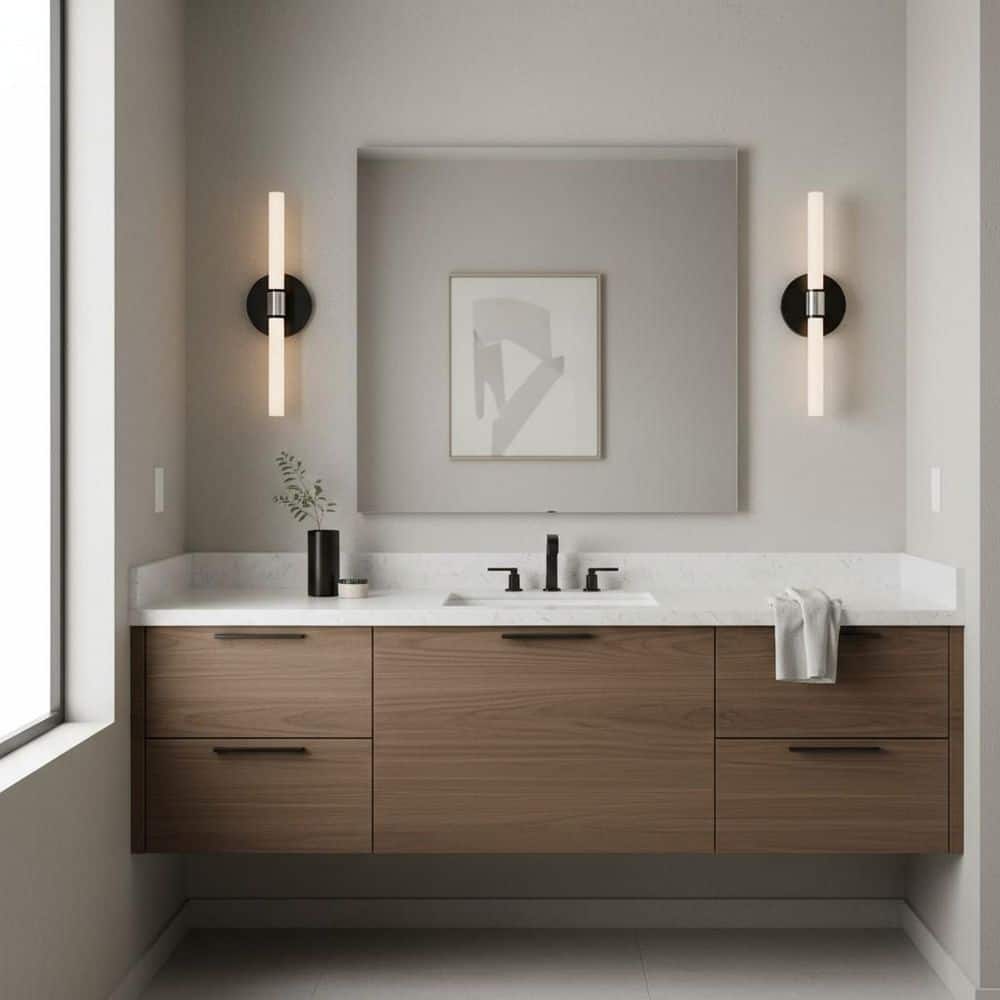 Kai 10.00-Watt Integrated Led Black With Chrome Accents Integrated Led Bath Light price history on PriceWatchPro