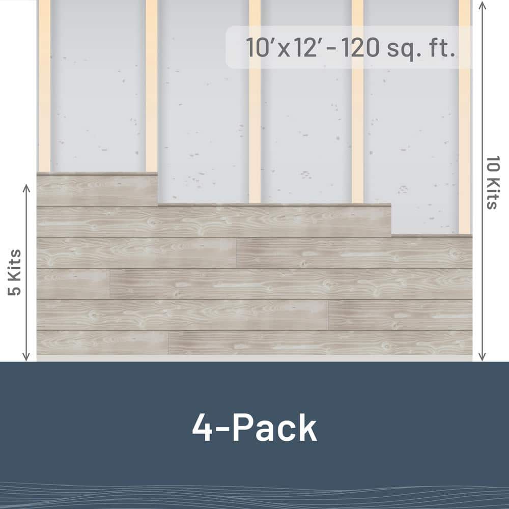 96'' Ash Gray Pine Shiplap Plank Boards