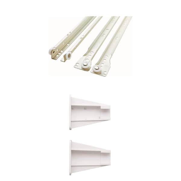 22 in. Self-Closing Drawer Slide Set (2 Pieces) with Face Frame Socket Set (2-Pack)