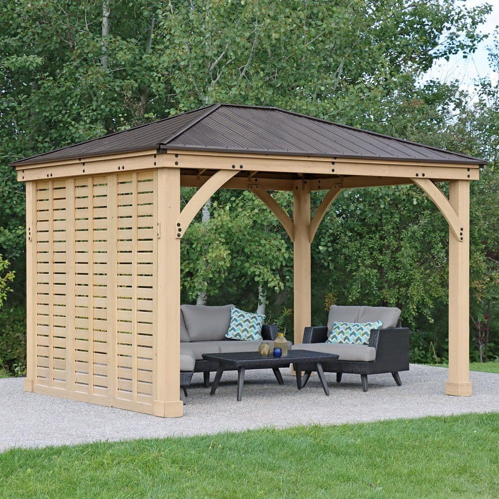 Cedar Wood 10' Privacy Wall for Gazebo