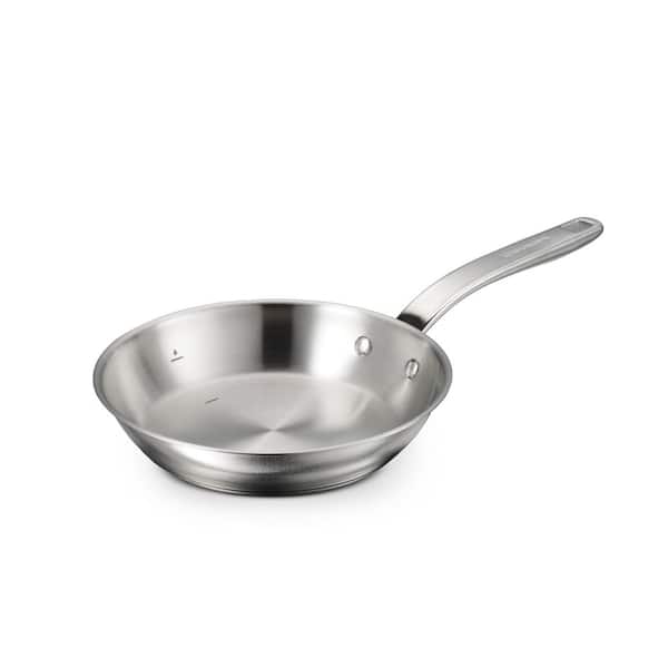 Tempo Tri-Ply Base 8 in. Stainless Steel Frying Pan, Induction-Ready Skillet, Oven-Safe, Dishwasher-Safe