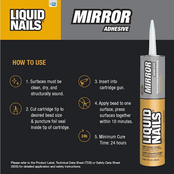 Liquid Nails Mirror Adhesive 10 Oz Tan Interior Construction 12 Pack Ln 930 Cp The Home Depot Liquid Nails Mirror Adhesive 10 Oz Tan, Can I Use Liquid Nails On Mirrors